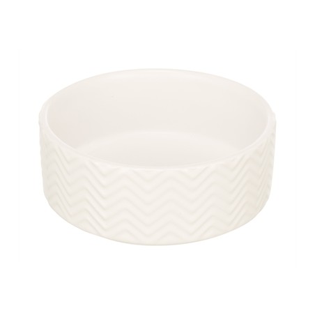 Trixie Voerbak / Drinkbak Wave Keramiek Wit