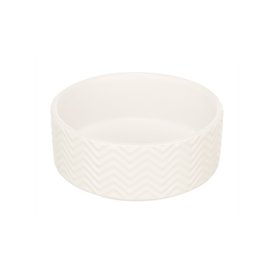 Trixie Voerbak / Drinkbak Wave Keramiek Wit