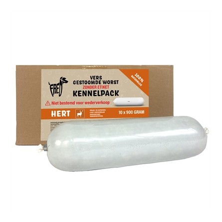 Freds Gestoomd Vers Vlees Worst Kennelpack Hert Graan En Glutenvrij