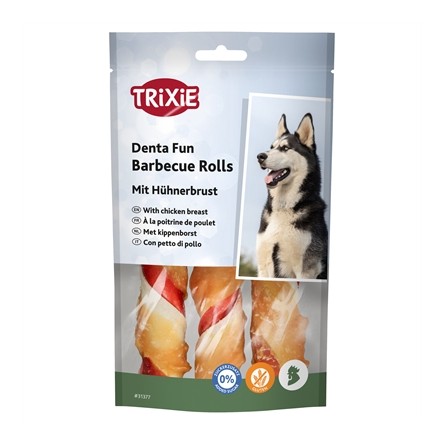 Trixie Denta Fun Barbecue Chicken Chewing Rolls