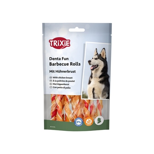 Trixie Denta Fun Barbecue Chicken Chewing Rolls