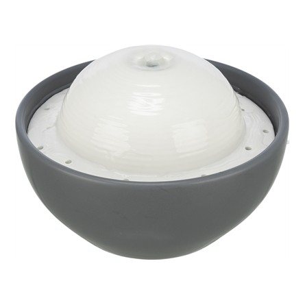 Trixie Vital Dome Drinkfontein Keramiek Grijs / Wit