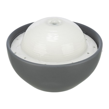 Trixie Vital Dome Drinkfontein Keramiek Grijs / Wit