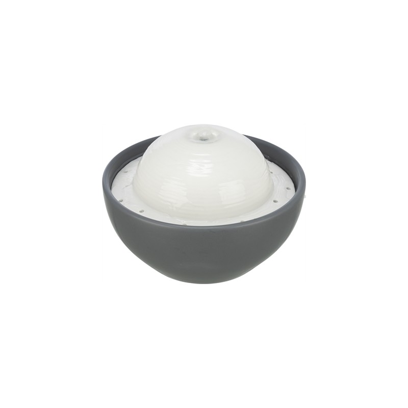 Trixie Vital Dome Drinkfontein Keramiek Grijs / Wit