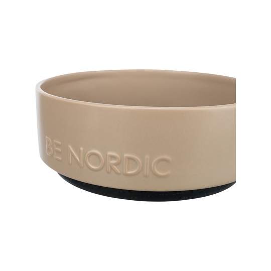 Trixie Be Nordic Voerbak Hond Keramiek/ Rubber Taupe