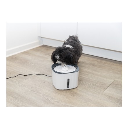 Trixie Drinkfontein Flower Kunststof Wit / Grijs