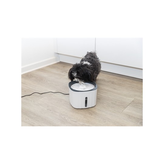 Trixie Drinkfontein Flower Kunststof Wit / Grijs