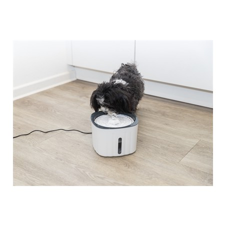 Trixie Drinkfontein Flower Kunststof Wit / Grijs