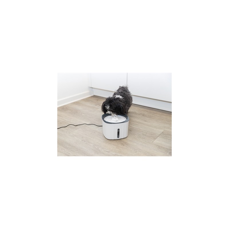 Trixie Drinkfontein Flower Kunststof Wit / Grijs