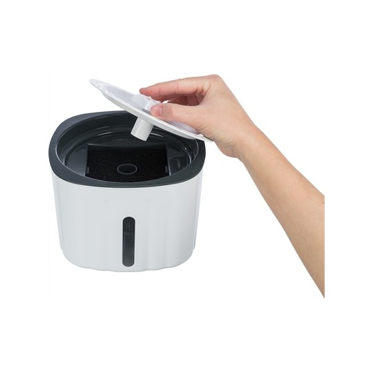 Trixie Drinkfontein Flower Kunststof Wit / Grijs