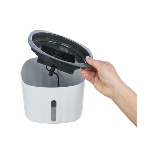 Trixie Drinkfontein Flower Kunststof Wit / Grijs