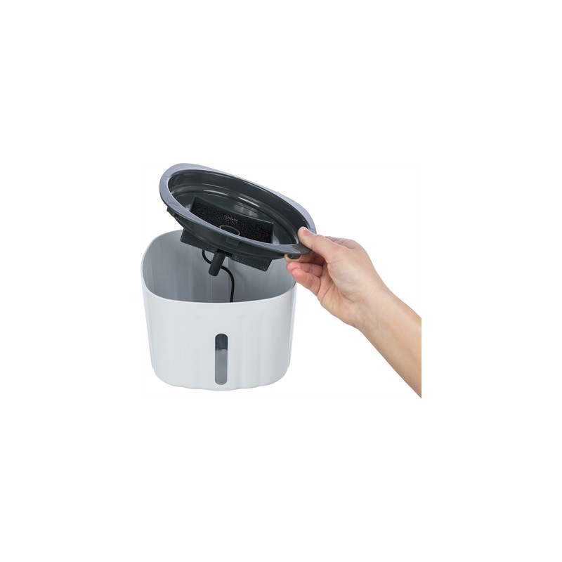 Trixie Drinkfontein Flower Kunststof Wit / Grijs