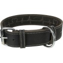 Trixie Rustic Vetleer Halsband Hond Heartbeat Zwart