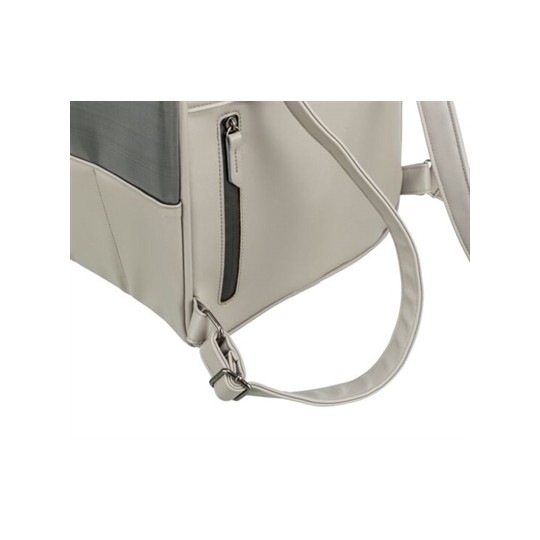 Trixie Hondentas Rugtas Citystyle Kunstleer Lichtgrijs