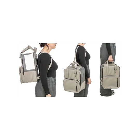 Trixie Hondentas Rugtas Citystyle Kunstleer Lichtgrijs