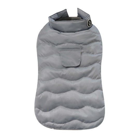 Croci Hondenjas Padded Eco Leaves Gerecycled Grijs