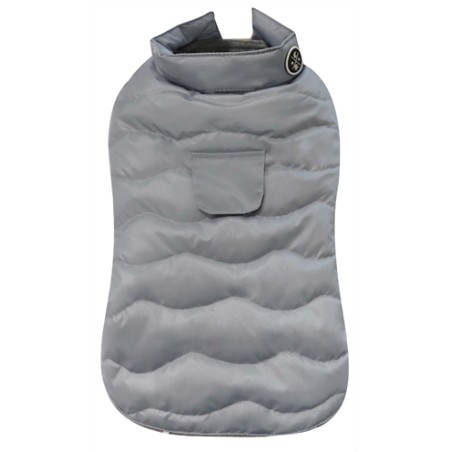 Croci Hondenjas Padded Eco Leaves Gerecycled Grijs