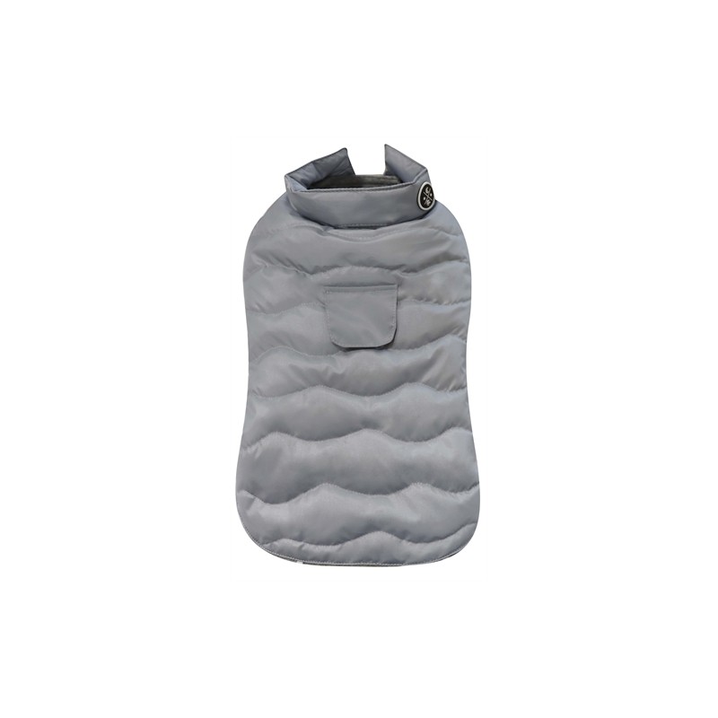 Croci Hondenjas Padded Eco Leaves Gerecycled Grijs