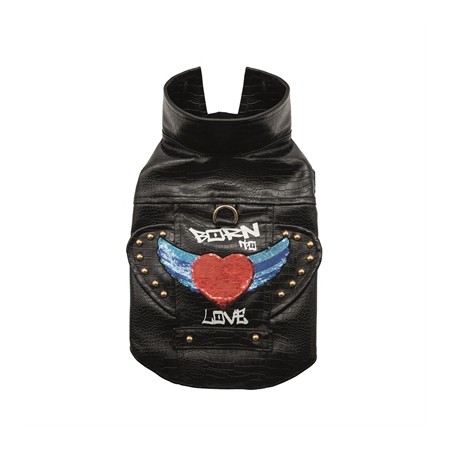 Croci Hondenjas Frankie Gevoerd Zwart