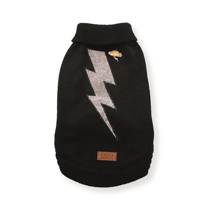 Croci Hondentrui Thunder Bliksemschicht Zwart