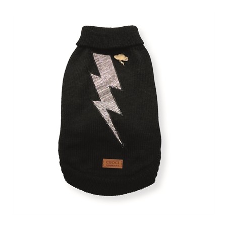 Croci Hondentrui Thunder Bliksemschicht Zwart