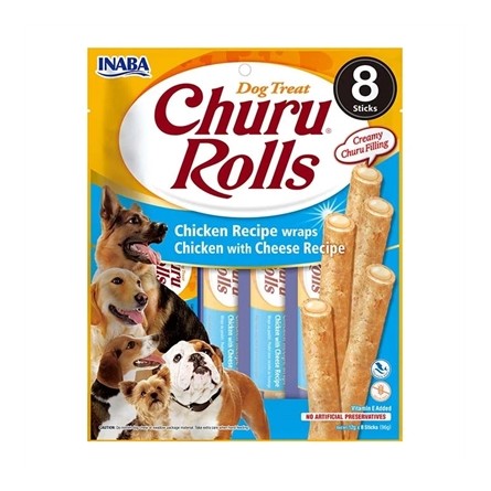 Inaba Dog Churu Rolls Chicken Recipe Wraps With Cheese