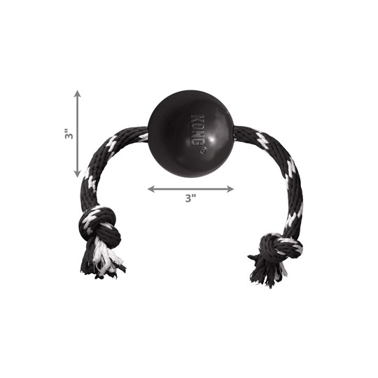 Kong Extreme Bal Met Touw Zwart / Wit