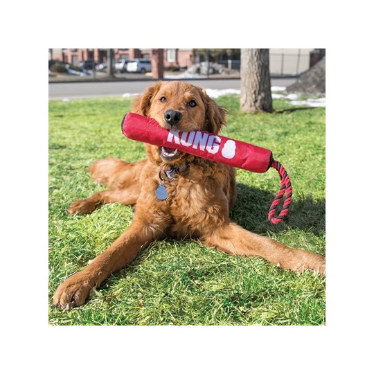 Kong Signature Stick Met Touw Rood / Zwart