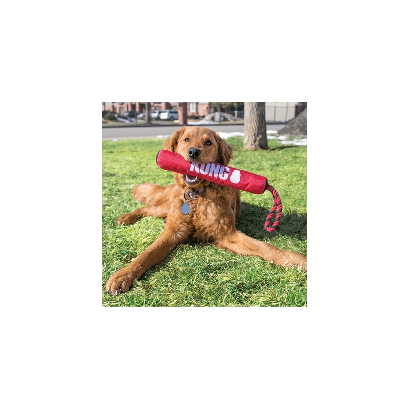 Kong Signature Stick Met Touw Rood / Zwart