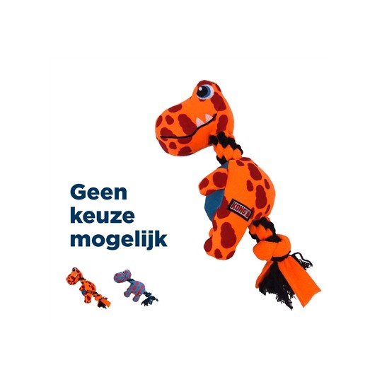 Kong Signature Dynos Fleece Met Piep Assorti