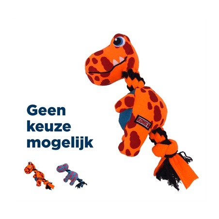 Kong Signature Dynos Fleece Met Piep Assorti