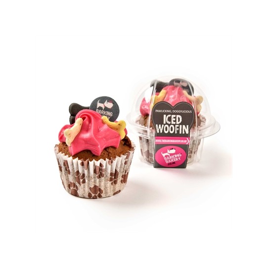 The Barking Bakery Vanilla Woofin Met Roze Glazuur