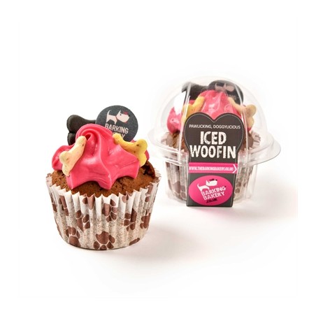 The Barking Bakery Vanilla Woofin Met Roze Glazuur
