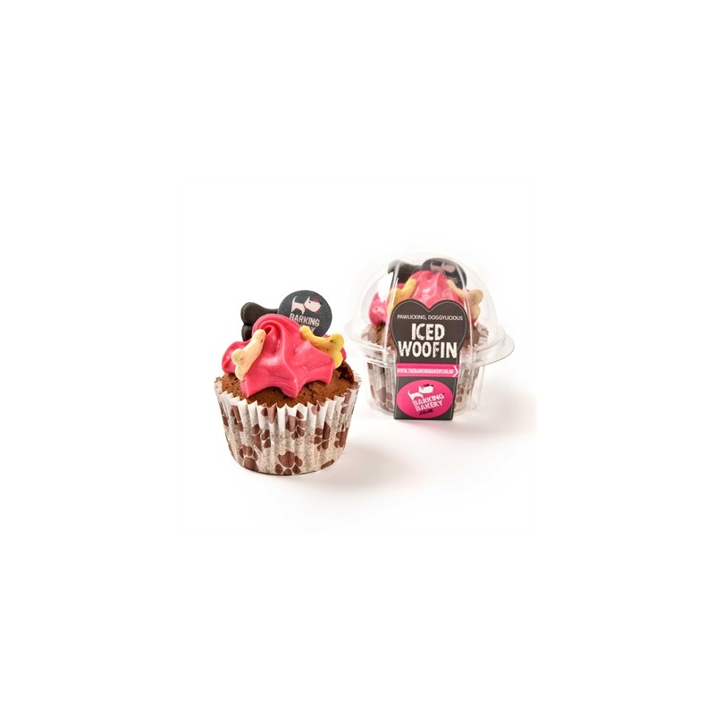 The Barking Bakery Vanilla Woofin Met Roze Glazuur