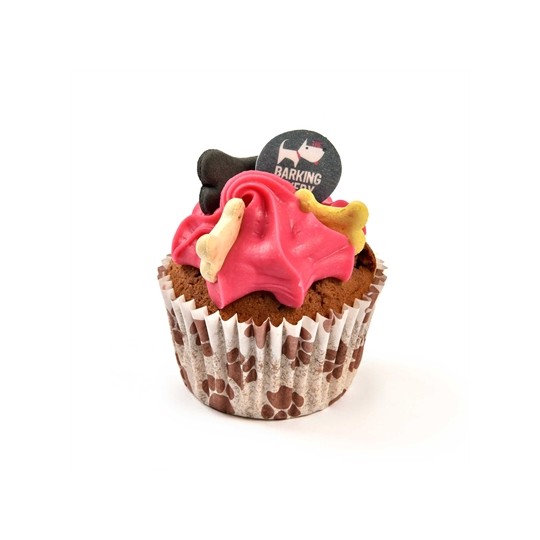 The Barking Bakery Vanilla Woofin Met Roze Glazuur