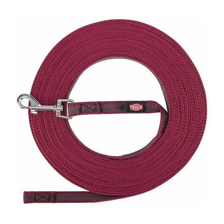 Trixie Hondenriem Sleeplijn Met Rubber Anti Slip Sangria Rood