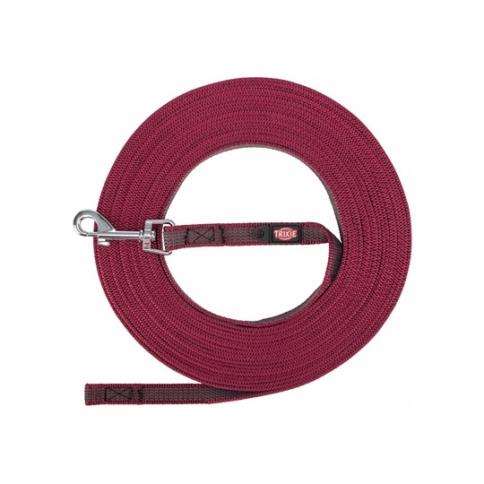 Trixie Hondenriem Sleeplijn Met Rubber Anti Slip Sangria Rood