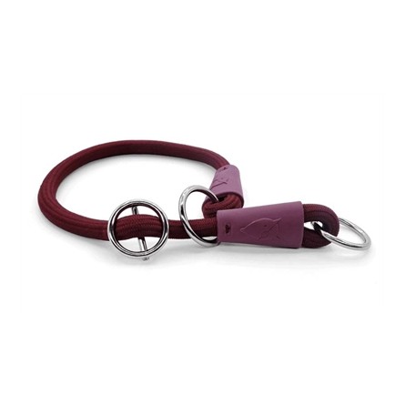 Morso Half Slip Halsband Hond Soft Rope Gerecycled Plum Paars
