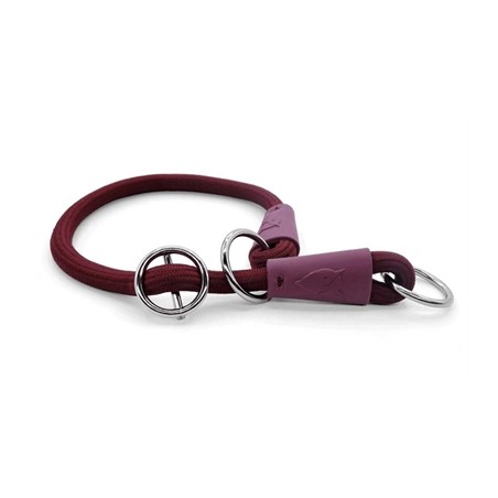 Morso Half Slip Halsband Hond Soft Rope Gerecycled Plum Paars
