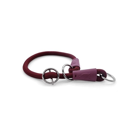 Morso Half Slip Halsband Hond Soft Rope Gerecycled Plum Paars
