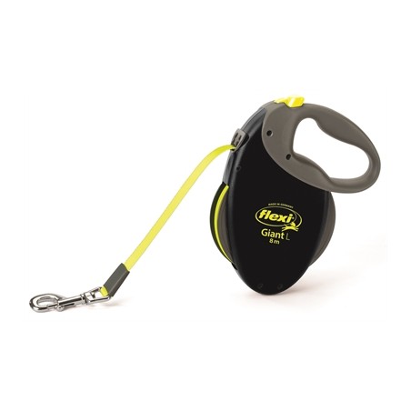 Flexi Rollijn Giant Tape Neon Zwart / Geel