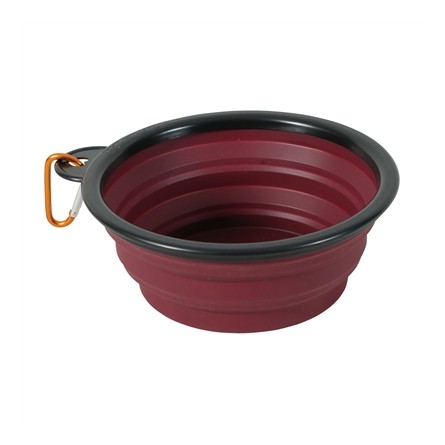 Zolux Bvk Voerbak Opvouwbaar Siliconen Rood