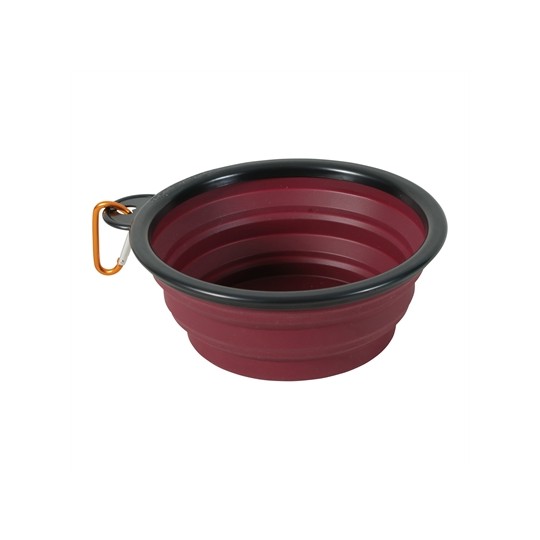 Zolux Bvk Voerbak Opvouwbaar Siliconen Rood