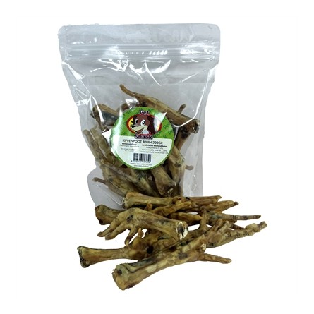 Petsnack Kippenpoten Gerookt Bruin